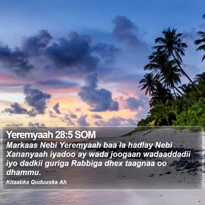 Yeremyaah 28:5 SOM Bible Verse Image