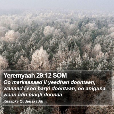 Yeremyaah 29:12 SOM Bible Verse Image