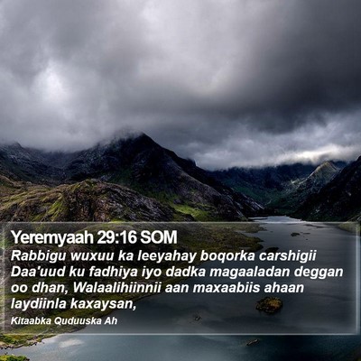 Yeremyaah 29:16 SOM Bible Verse Image