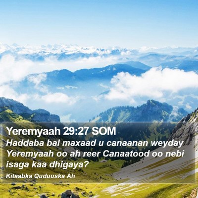 Yeremyaah 29:27 SOM Bible Verse Image