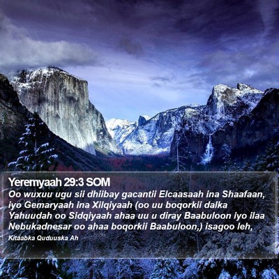 Yeremyaah 29:3 SOM Bible Verse Image