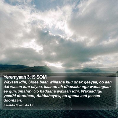 Yeremyaah 3:19 SOM Bible Verse Image