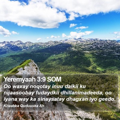 Yeremyaah 3:9 SOM Bible Verse Image