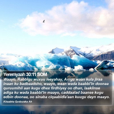 Yeremyaah 30:11 SOM Bible Verse Image