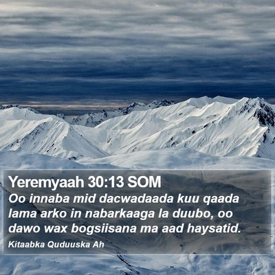 Yeremyaah 30:13 SOM Bible Verse Image