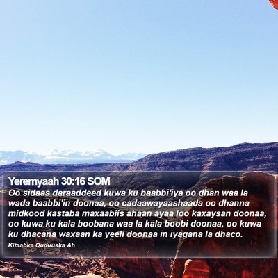 Yeremyaah 30:16 SOM Bible Verse Image