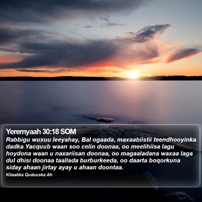 Yeremyaah 30:18 SOM Bible Verse Image