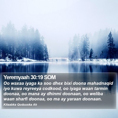 Yeremyaah 30:19 SOM Bible Verse Image