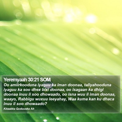 Yeremyaah 30:21 SOM Bible Verse Image