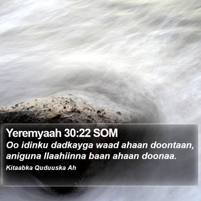Yeremyaah 30:22 SOM Bible Verse Image