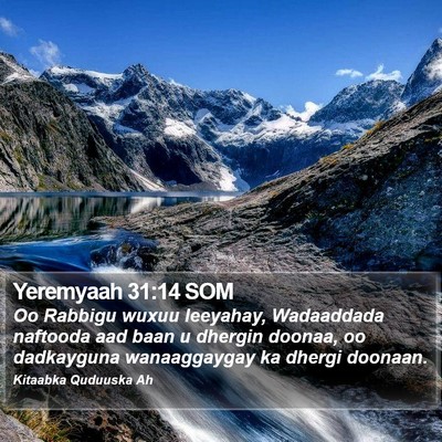 Yeremyaah 31:14 SOM Bible Verse Image