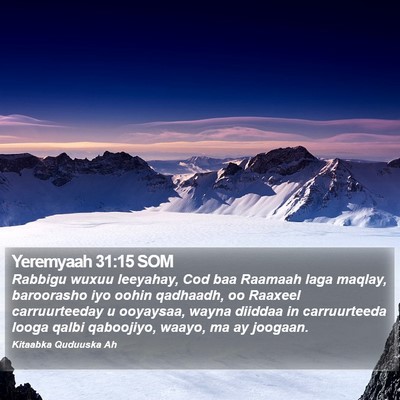 Yeremyaah 31:15 SOM Bible Verse Image