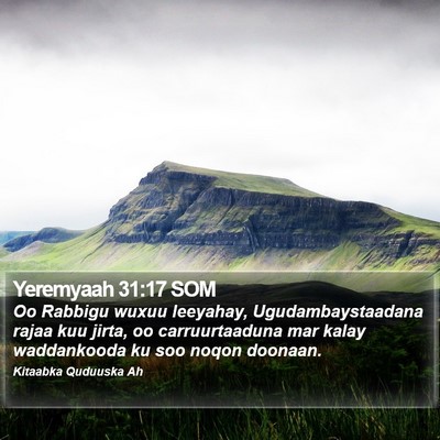 Yeremyaah 31:17 SOM Bible Verse Image