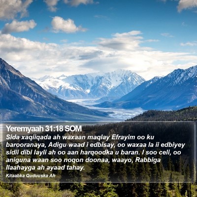 Yeremyaah 31:18 SOM Bible Verse Image