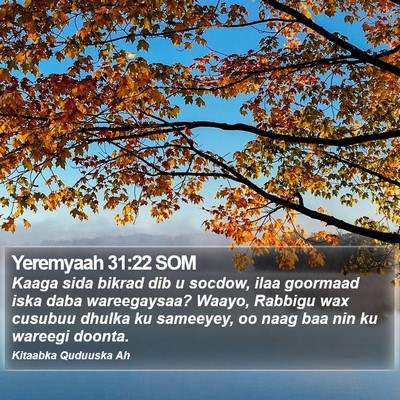 Yeremyaah 31:22 SOM Bible Verse Image
