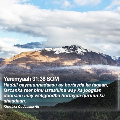 Yeremyaah 31:36 SOM Bible Verse Image