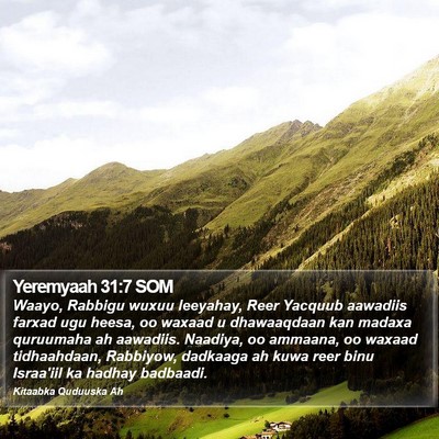 Yeremyaah 31:7 SOM Bible Verse Image