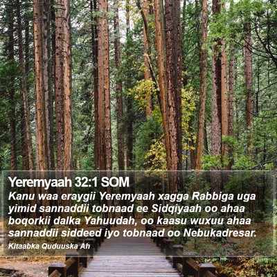 Yeremyaah 32:1 SOM Bible Verse Image