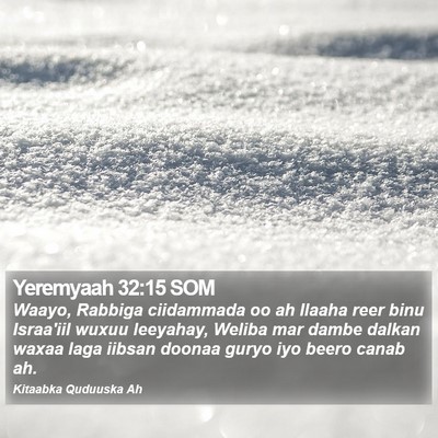 Yeremyaah 32:15 SOM Bible Verse Image
