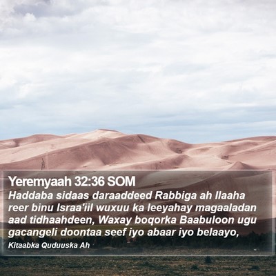 Yeremyaah 32:36 SOM Bible Verse Image