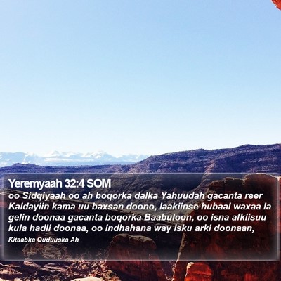 Yeremyaah 32:4 SOM Bible Verse Image