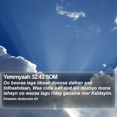 Yeremyaah 32:43 SOM Bible Verse Image