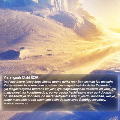 Yeremyaah 32:44 SOM Bible Verse Image