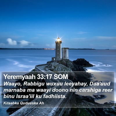 Yeremyaah 33:17 SOM Bible Verse Image