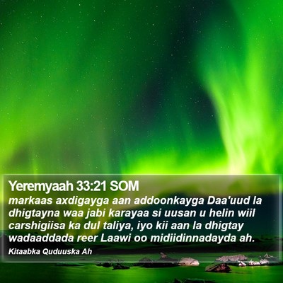 Yeremyaah 33:21 SOM Bible Verse Image
