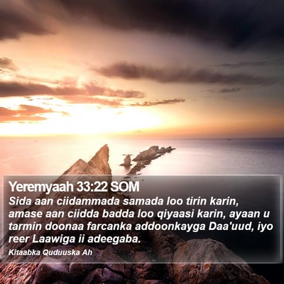Yeremyaah 33:22 SOM Bible Verse Image