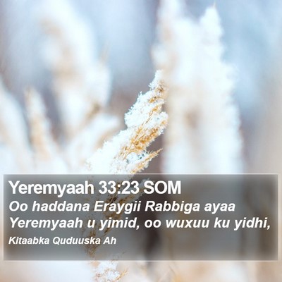 Yeremyaah 33:23 SOM Bible Verse Image