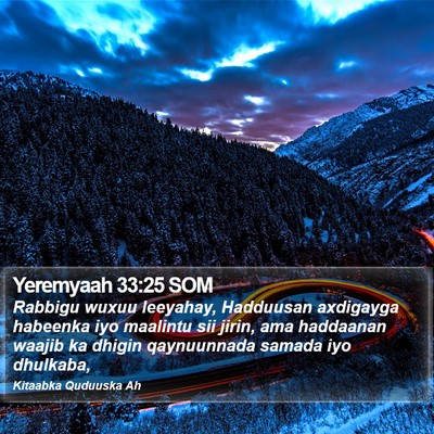 Yeremyaah 33:25 SOM Bible Verse Image
