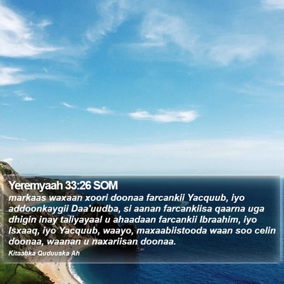 Yeremyaah 33:26 SOM Bible Verse Image