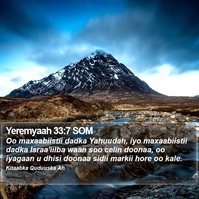 Yeremyaah 33:7 SOM Bible Verse Image