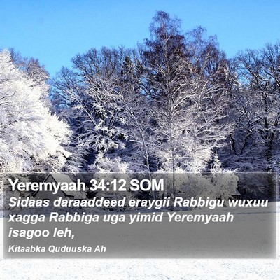 Yeremyaah 34:12 SOM Bible Verse Image