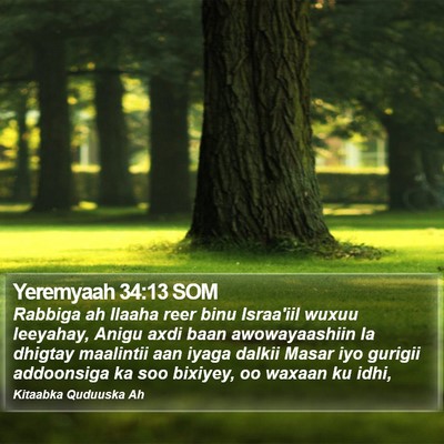Yeremyaah 34:13 SOM Bible Verse Image