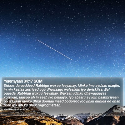 Yeremyaah 34:17 SOM Bible Verse Image