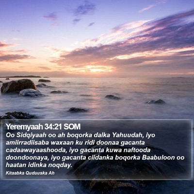 Yeremyaah 34:21 SOM Bible Verse Image