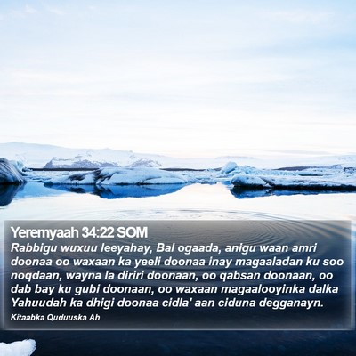 Yeremyaah 34:22 SOM Bible Verse Image