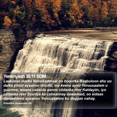 Yeremyaah 35:11 SOM Bible Verse Image