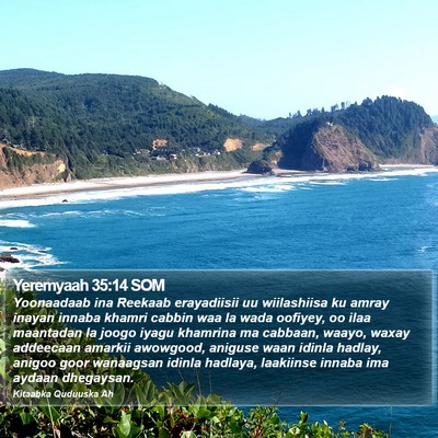 Yeremyaah 35:14 SOM Bible Verse Image