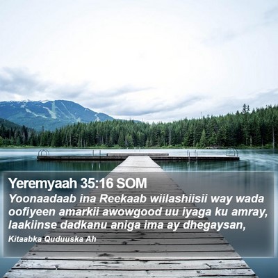 Yeremyaah 35:16 SOM Bible Verse Image