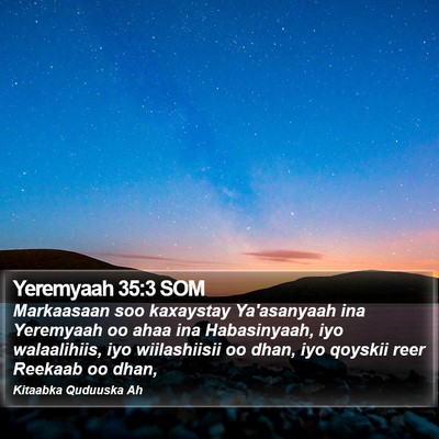 Yeremyaah 35:3 SOM Bible Verse Image
