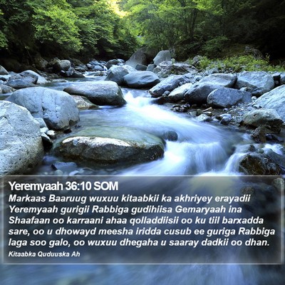 Yeremyaah 36:10 SOM Bible Verse Image