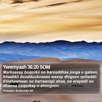 Yeremyaah 36:20 SOM Bible Verse Image
