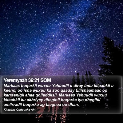 Yeremyaah 36:21 SOM Bible Verse Image