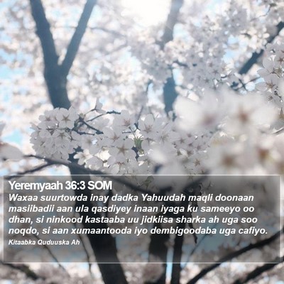 Yeremyaah 36:3 SOM Bible Verse Image