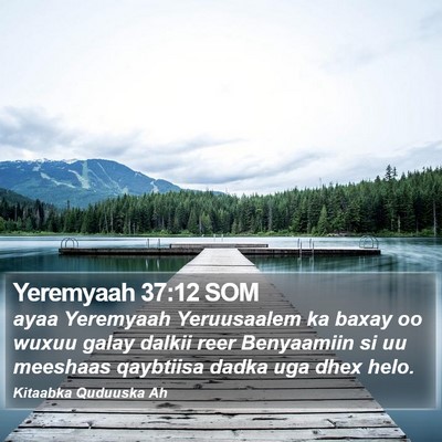 Yeremyaah 37:12 SOM Bible Verse Image