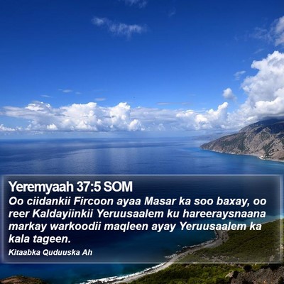 Yeremyaah 37:5 SOM Bible Verse Image