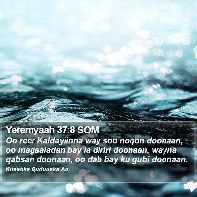 Yeremyaah 37:8 SOM Bible Verse Image